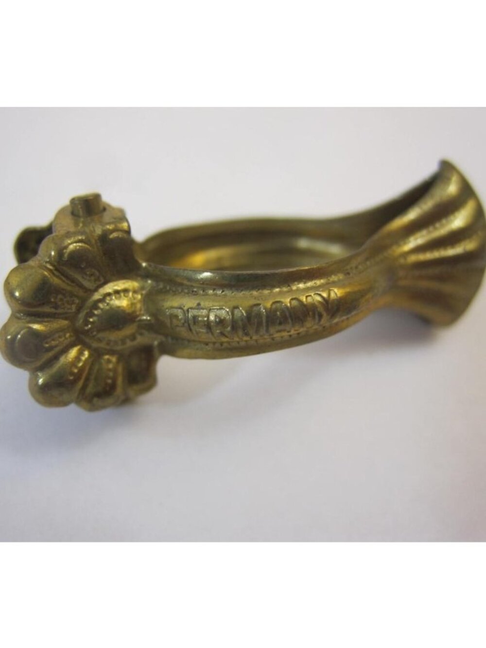 Vintage Small Brass Cafe Curtain Clips 12 Pieces Germany 1.25" L x 0.5" Diameter